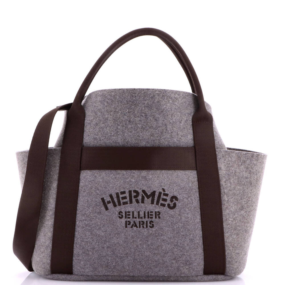 Hermes Sac De Pansage Groom Handbag Felt